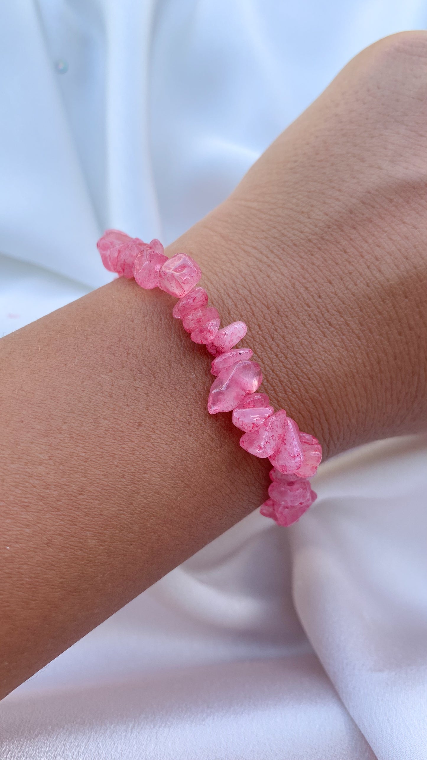 BRACELET EN PIERRE | QUARTZ ROSE