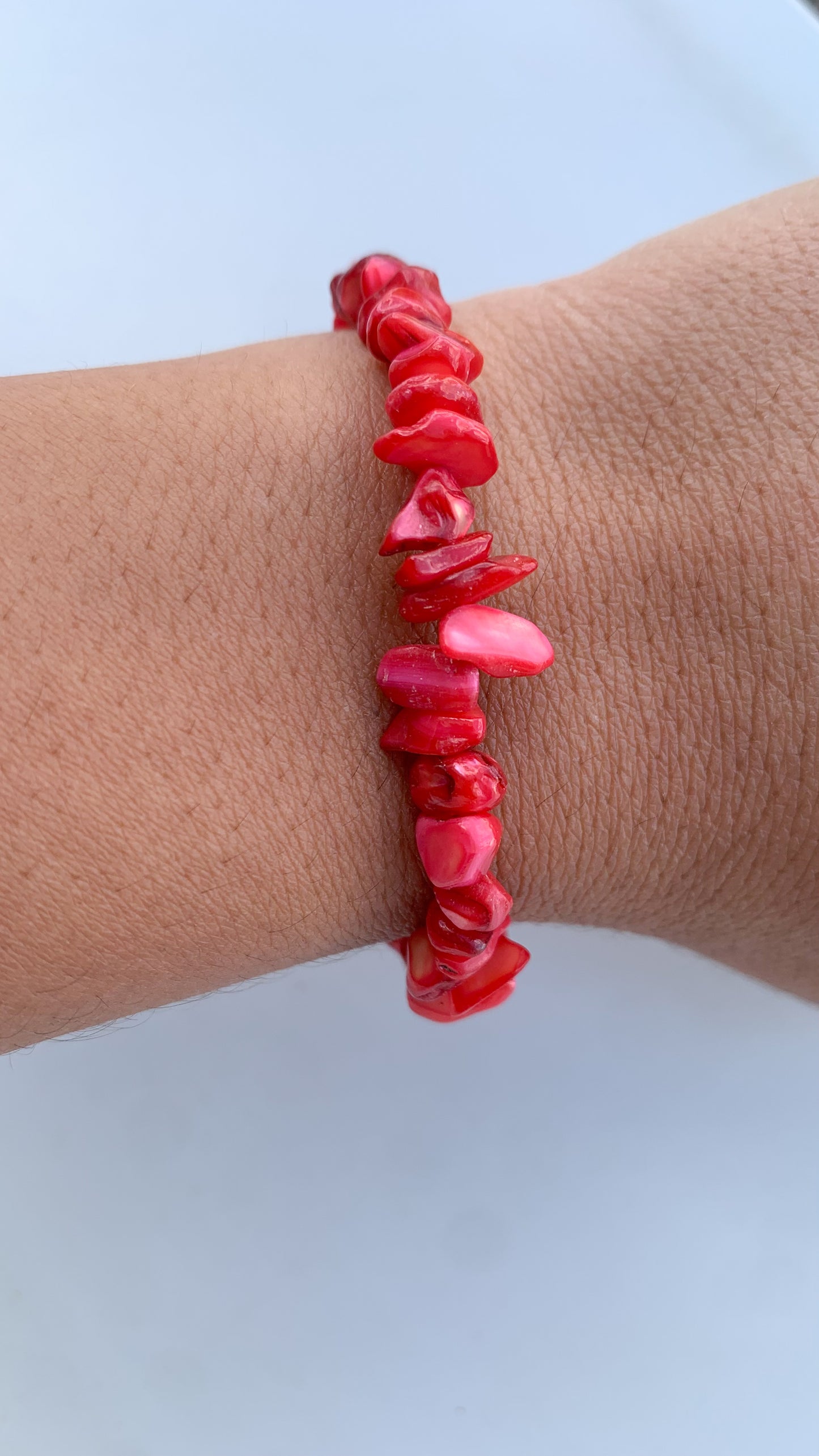 BRACELET EN PIERRE | ROUGE