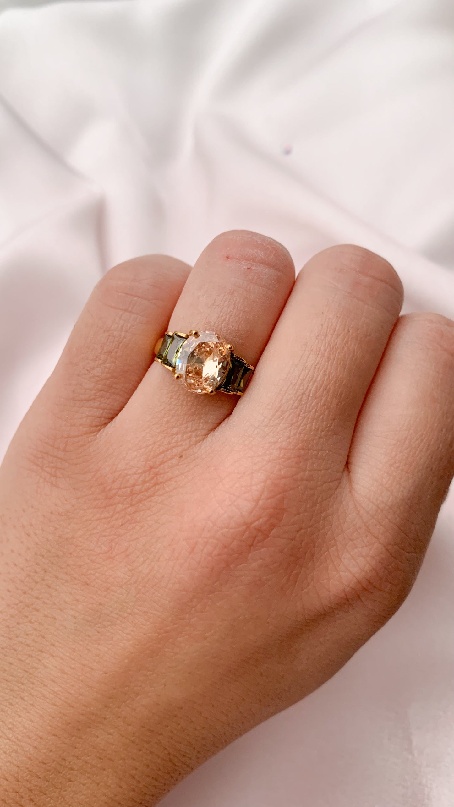 KIM | Bague en acier inoxydable et zircon